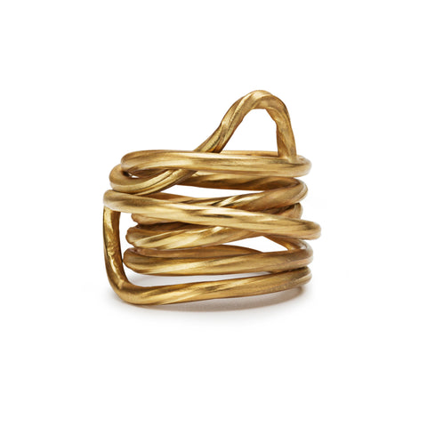 B.C. Gold Plated Thread Ring