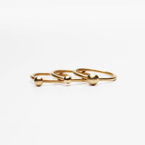LESS IS MORE L Disk Gold Plated Earrings