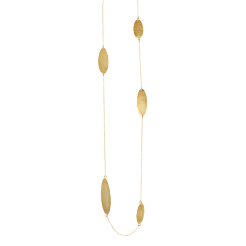 LESS IS MORE 3 + 5 + 87Square Tube Gold Plated Necklace
