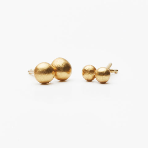 SIGNATURE ONE 2 Ovals 18 K Gold Earrings