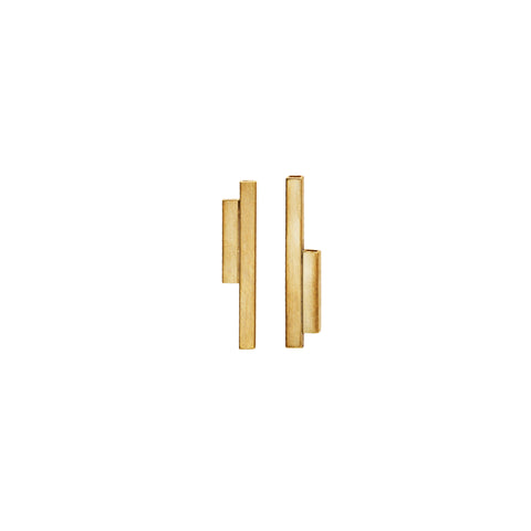 LESS IS MORE S Disk Gold Plated Earrings
