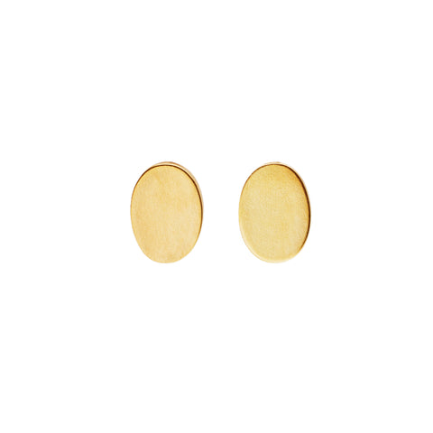 SIGNATURE ONE Oval 18 K Gold Earrings