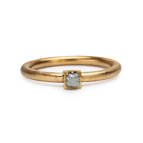 RAW Diamond 18 K White Gold Ring