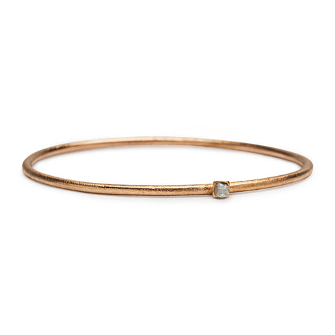 LESS IS MORE Square Tube Gold Plated Bracelet