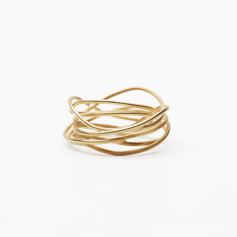LESS IS MORE 12 mm 18 K Gold Tube Ring
