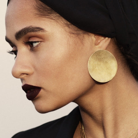 LESS IS MORE L Disk 18 K Gold Earrings