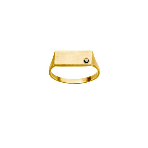 LESS IS MORE 3 mm Gold Plated Tube Ring