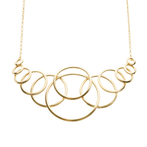 LESS IS MORE Oval Amulet Gold Plated Necklace