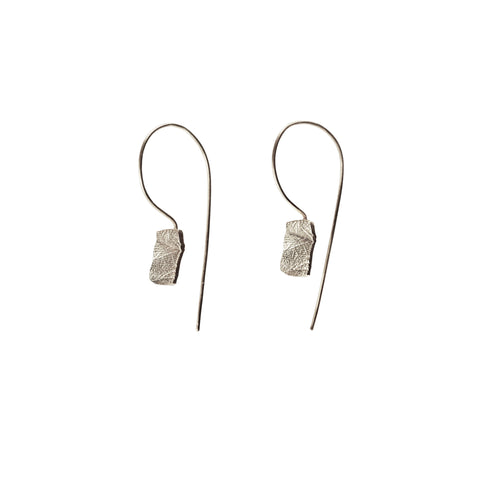 LESS IS MORE S Disk Silver Earrings