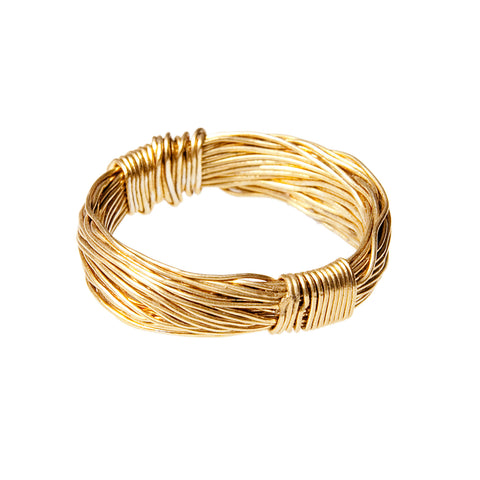 B.C. Gold Plated Thread Ring