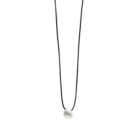 SILVER CHUNK Oxydiced Silver Necklace