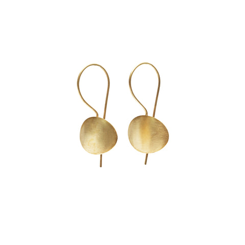 SIGNATURE ONE 3 Ovals 18 K Gold Earrings