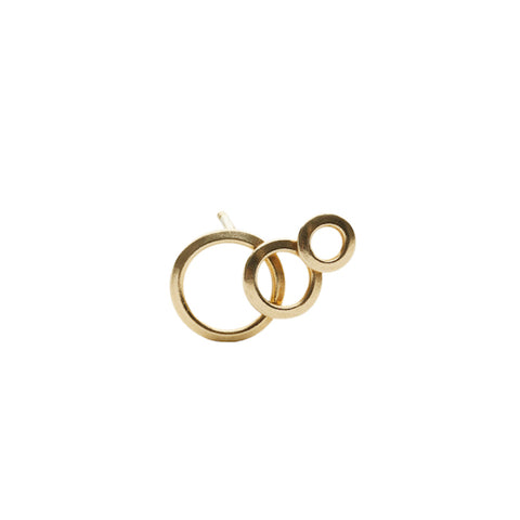 O Collection Black Silver Earring