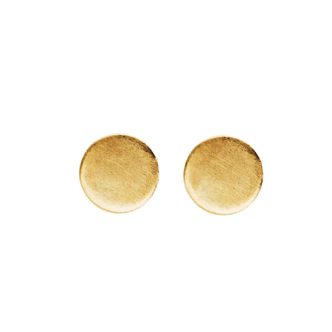 LESS IS MORE S Disk 18 K Gold Earrings