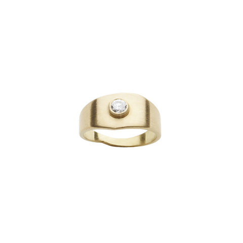 DIAMOND COLLECTED Lou White Diamond 18 K White Gold Ring