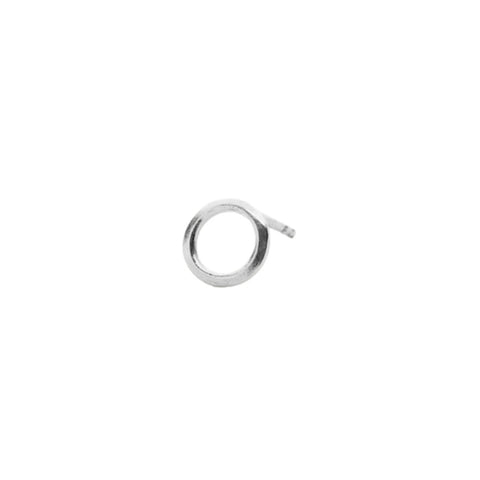 O Collection Black Silver Earring
